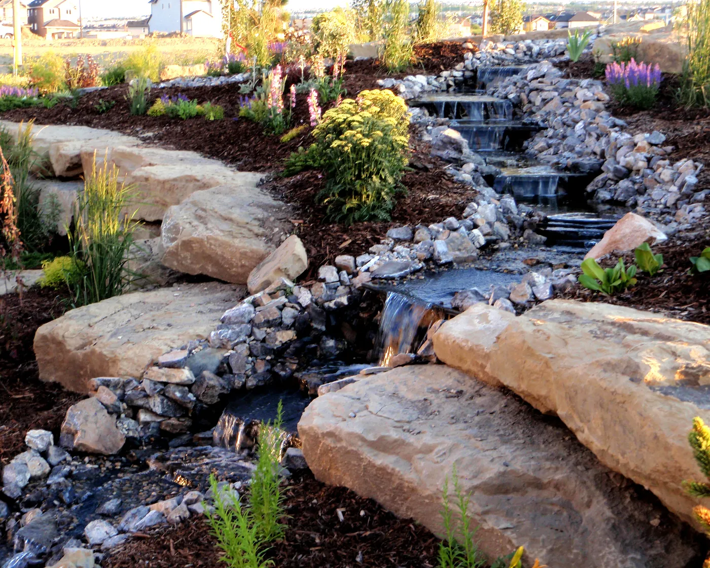 Living Earth Landscapes Gallery Water Feature - Calgary Landscaping